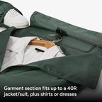 Halfday Convertible 2-in-1 Garment Duffel Weekender Bag 40L | Wrinkle-Free - Image 2