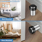 Chumia 30 Pcs Door Stopper Mounted Floor Stops Stainless Steel Cylindrical - Image 3