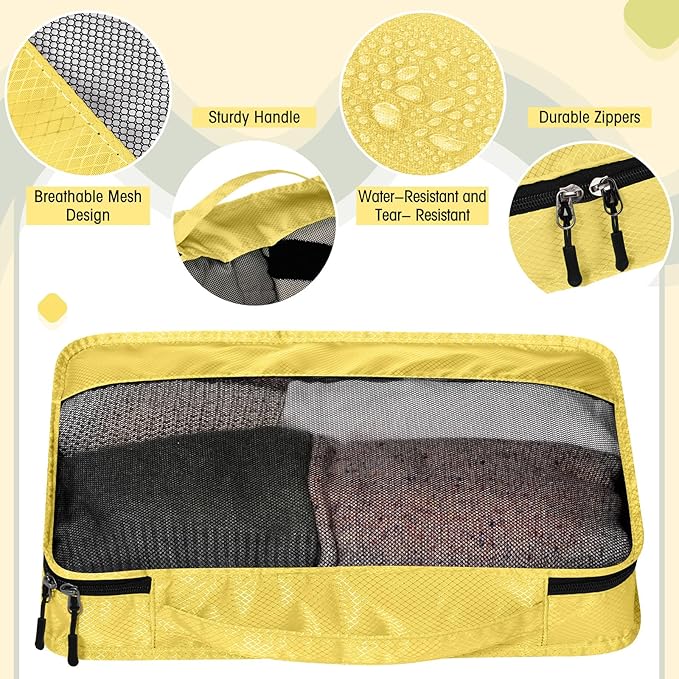 5 Pcs Packing Cubes for Suitcase Large Travel Cubes Carry on Luggage Organizer - Image 3
