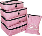 5 Set Packing Cubes for Travel Large Suitcase Luggage Organizer Bags Travel by HOPSOOKEN