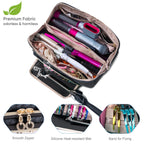 Large Hair Tools Travel Bag with Iron Mat (Style A - Large / Black)