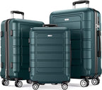 SHOWKOO Luggage Sets Expandable Suitcase Double Wheels TSA Lock by SHOWKOO
