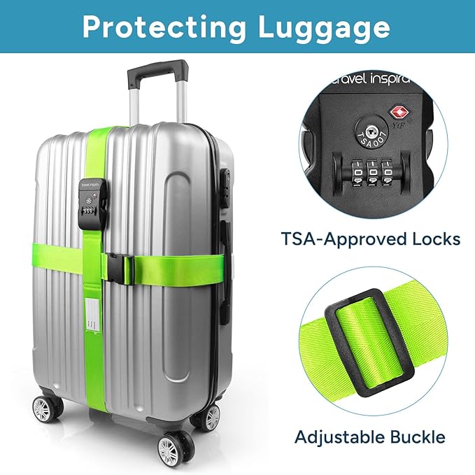 Luggage Straps with TSA Lock, Travel Belt - Image 3