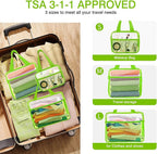 XEWEA Clear Travel Toiletry Bags, 3 Pack TSA Approved Transparent Makeup Bag - Image 5