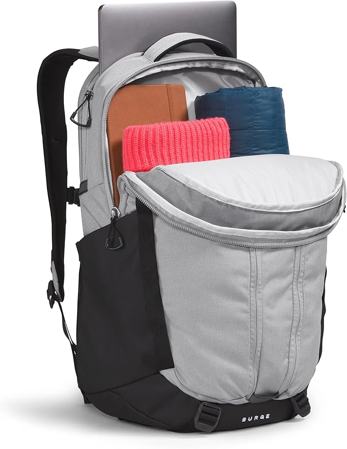 The North Face Surge Commuter Laptop Backpack, Meld Grey Dark Heather/TNF Black - Image 3