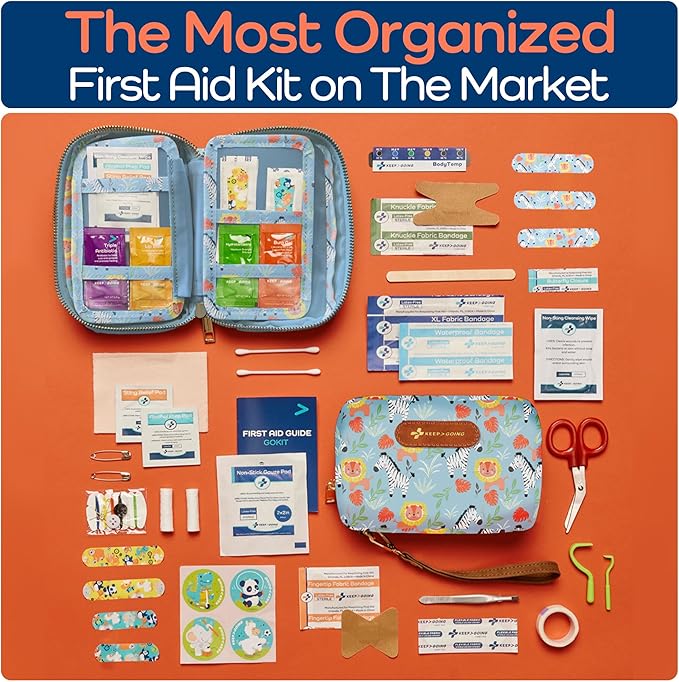 KeepGoing Travel First Aid Kit for Kids – 130 Pc. for Car, Diaper Bag & Backpack - Image 3