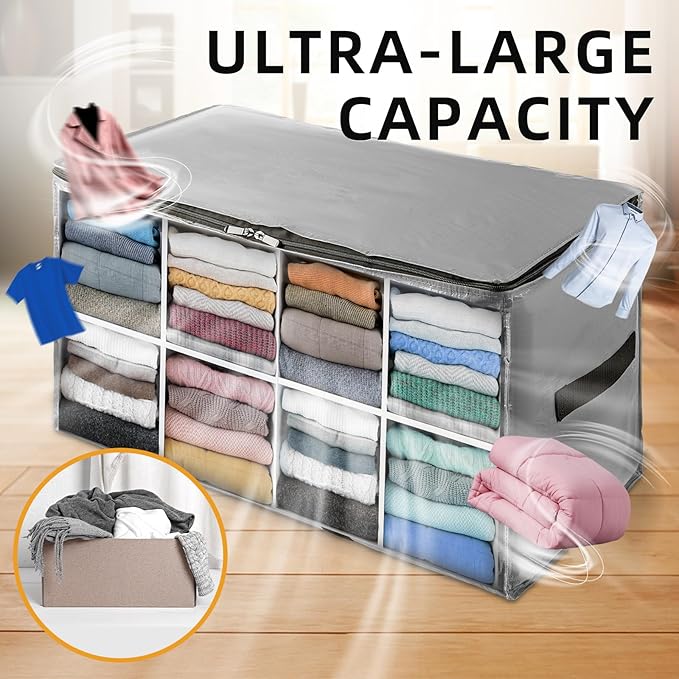 TAILI Extra Large Moving Bags, 8 Pack Silver Heavy Duty Totes - Image 9