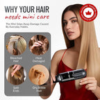 Split-Ender Mini 2 – Original Cordless Split End Hair Trimmer for Dry, Damaged, Brittle, Curly, Frizzy, or Straight Hair – Rechargeable Hair Clipper, Home Styling Tool for Split Ends (Black)