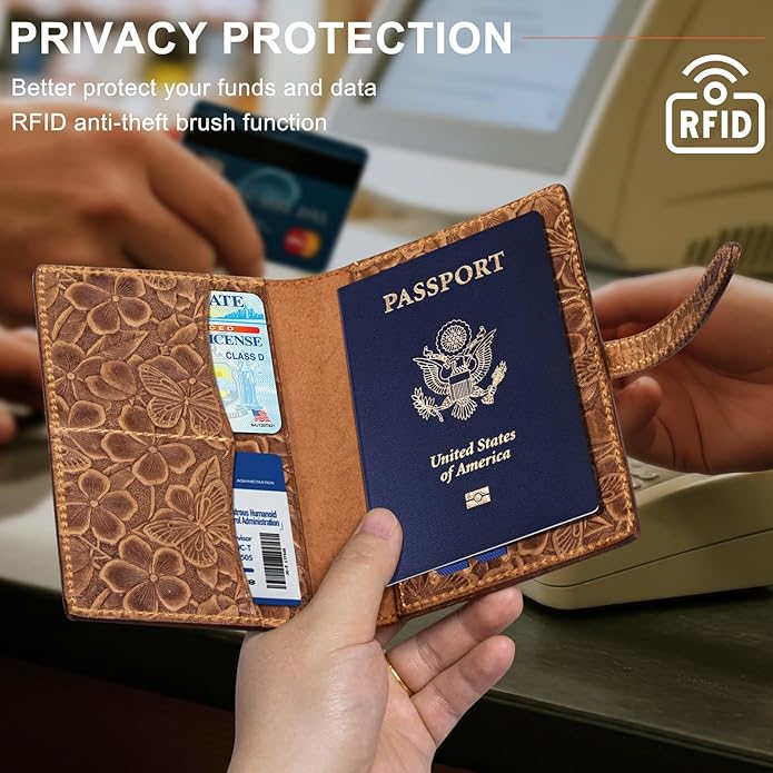 Genuine Leather Passport Holder - Image 2