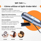 Split-Ender Mini Cordless Split End Hair Trimmer for Dry, Damaged, Brittle, or Frizzy Hair - Battery Operated Clipper for Straight and Curly Hair - Blue