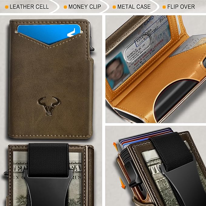 BULLIANT Men Wallet Gift Boxed, Slim Front Pocket Wallet Money Clip Card Holder - Image 3