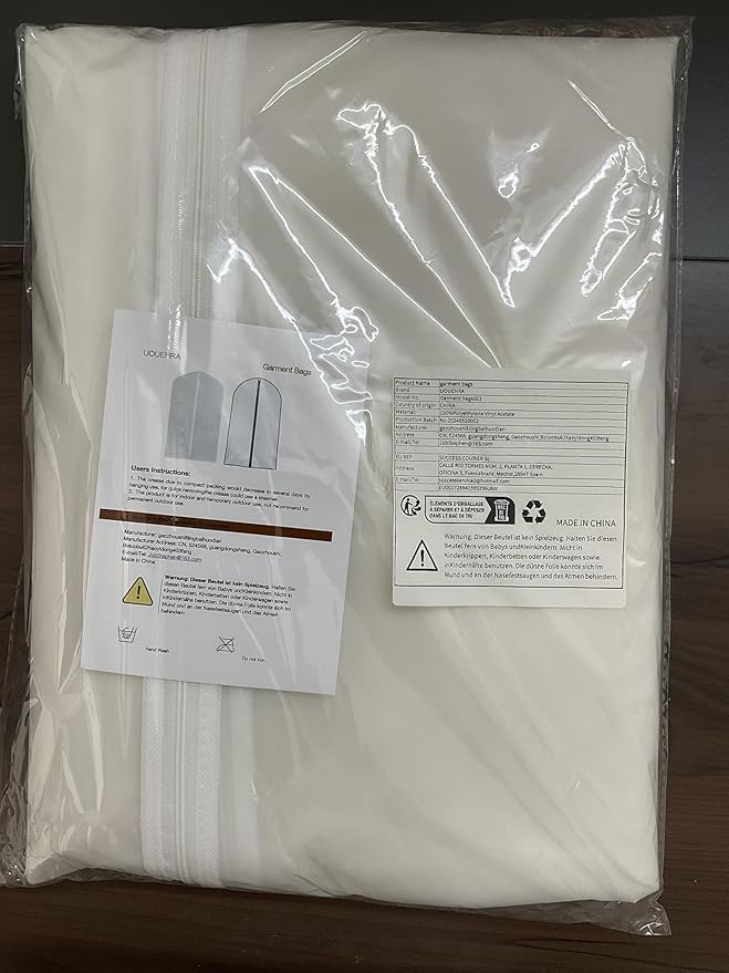 Suit Bags for Closet Storage Garment Bag 24''X40'' Clear Garment Bags for - Image 8