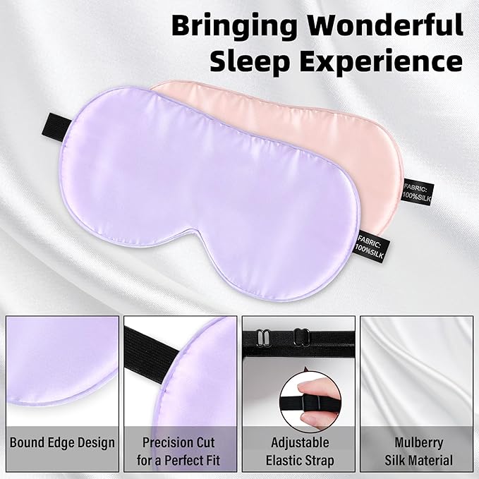 Silk Sleep Eye Mask for Kids, 100% Real Natural Pure Silk Sleeping Masks - Image 3