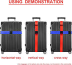 Luggage Straps for Suitcases TSA Approved Travel Belt 8 Pack by Chelmon - Image 5