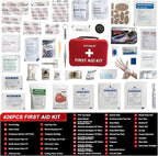 426 Piece Large First Aid Kit, Waterproof Compact Portable Hard Case Emergency - Image 2