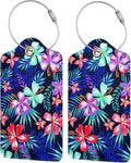 Set of 2 Luggage Tag for Suitcases Tie dye PU Leather Luggage Tag by OMXNAQZ