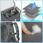 Backpack Cooler Insulated Leak Proof 35 Cans, 2 Insulated Compartments Thermal - Image 6