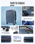 LIGHT FLIGHT Carry On Luggage 22x14x9 Airline Approved, Durable Hard Shell - Image 2
