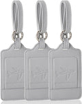 Teskyer Luggage Tags, 3 Pack Premium PU Leather Luggage Tags by TESKYER