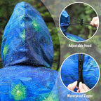 SaphiRose Rain Poncho Jacket Coat Hooded - Image 6