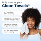 Clean Skin Club Clean Towels XL®, 100% USDA Biobased Face Towel, Disposable - Image 9