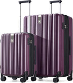 Hanke Expandable Hard Shell Luggage Sets 2 piece Carry on Luggage by Hanke