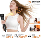 5 in 1 Hair Dryer Brush Set,Professional Negative Ionic Hot Air Styler, Air Curling Wrap Styler,Detachable Blow Dryer Brush With Auto Wrap Curlers,Hair Styling Tools For Straight/Curl/Drying/Smoothing