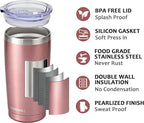 SUNWILL Travel Coffee Mug Set of 2, 20 oz Tumbler - Image 2