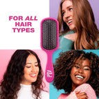 The Knot Dr. hair brush by Conair - Detangling hair brush - Removes Knots and Tangles in wet or dry Hair - hair brushes for women - Pink
