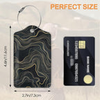 Abstract Line Art 3 Pack PU Leahter Luggage Tag - Image 2