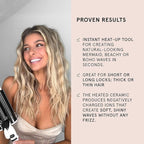 BONDIBOOST Wave Wand Hair Curling Iron Wand [25 mm], 1 Inch Ceramic Tourmaline Triple Extra Large Barrels + Long Lasting, Natural Looking Waves + Instant Heat Up for Fast Styling