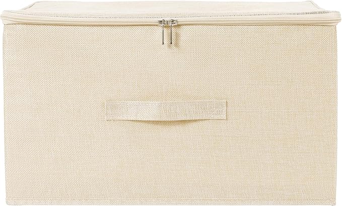 ANMINY Storage Bins with Zipper Lids 36 Qt Lidded Fabric Storage Boxes Baskets - Image 2