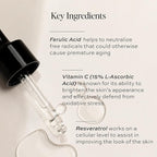 DIME Beauty Hyper Glow Treatment Vitamin C Serum Dark Spot Remover for Face Brightening Hydrating Antioxidant Vitamin C Serum for Face with Ferulic Acid Resveratrol Hyaluronic Acid Aloe 1 oz / 30 ml