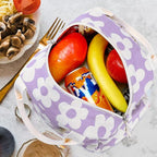 Bluboon Lunch Bag for Women Men Cute Corduroy Lunch Tote Bags Reusable - Image 7