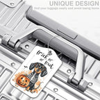 Halloween Funny Dachshund Dog and Pumpkin Set of 2 Luggage Tags - Image 5