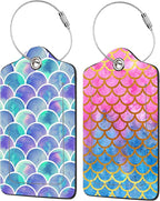 2 Pack Mermaid Scales Luggage Tags by EOBKLAX