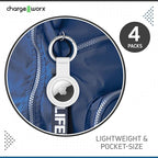 CHARGEWORX Air Tag Holder 4-Pack – Silicone Protective Keychain Holders - Image 4