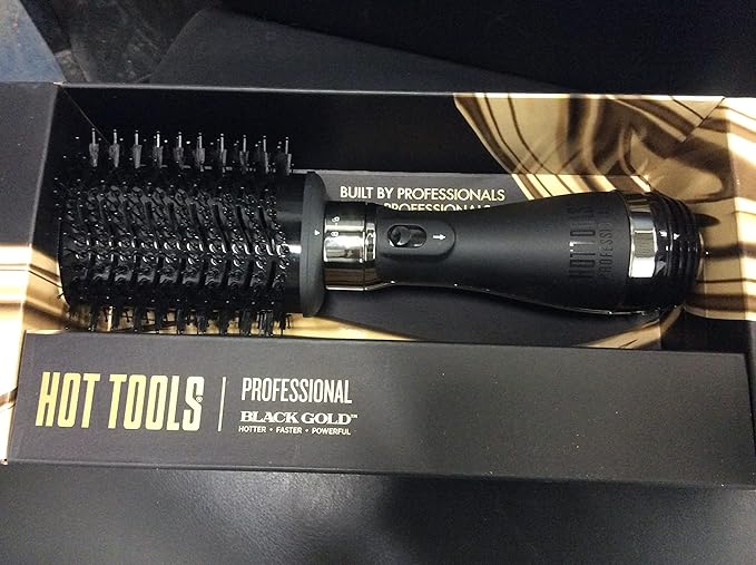 HOT TOOLS Professional Black Gold Detachable One-Step Volumizer and Hair Dryer, 2.8 inch Barrel