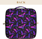 Makeup Organizer Bag, Purple Bat Gothic Travel Makeup Bags Makeup Vanity Case Large Capacity Rhombus Cosmetic Toiletry Bag for Girl Women Ladies