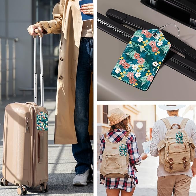 2 Pcs Floral Luggage Tag for Suitcases - Image 2