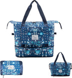 Large Capacity Foldable Travel Bag Expandable Portable Carry on Bag Dry&Wet by Orshawer