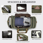 Gonex Canvas Duffle Bag for Travel 50L Duffel Overnight Weekender Bag - Image 4