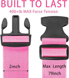 BILIONE 4 Pack Luggage Straps 79" Long Belts Keep Suitcase Secure While - Image 2