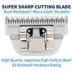 Detachable A Series Wide 30 Blades for Dog Grooming Cuts Length 1/50" - 0.5mm Japanese Carbonized Steel Wide Grooming Blades Compatible A5 Series Wide Clippers for Dogs(30W)
