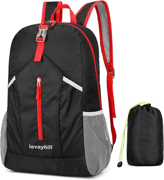25L Hiking Backpack Foldable Sports Daypack Camping Collapsible Bag Water by Levayhill