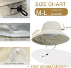 Sun Hats for Women Men UV Protection Wide Brim Bucket Hat - Image 5