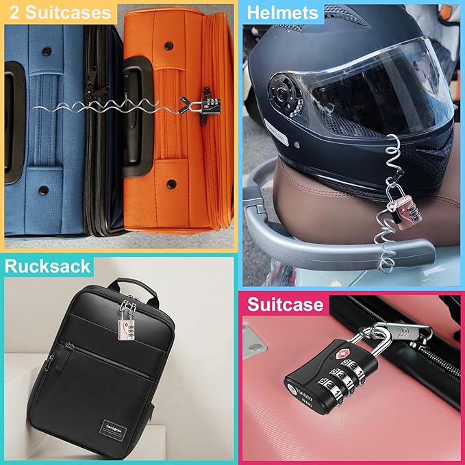 ZHEGE Luggage Locks TSA Approved, Small Padlock - Image 6