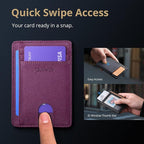 Buffway Slim Minimalist Front Pocket RFID Blocking Leather Wallets - Image 4