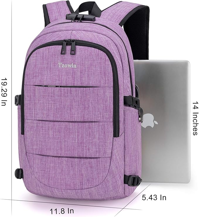 Tzowla Business Laptop Backpack Water Resistant Anti-Theft Backpack - Image 5