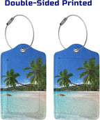 2Pcs Tropical Palm Trees Luggage Tags - Image 4